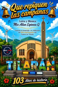 Profesor Allan Espinoza Quesada estrenará canción en homenaje a los 103 años del cantonato de Tilarán
