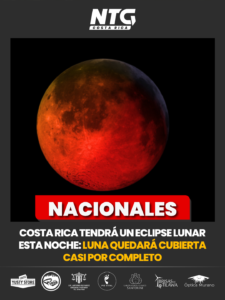 Los costarricenses tendrán una cita con el cielo durante la noche de este jueves 27 de agosto, cuando un eclipse lunar parcial será visible desde Costa Rica.