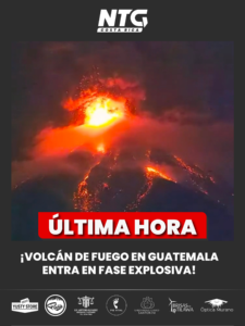 Declaran alerta de peligro por erupción del volcán de Fuego