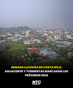 Semana lluviosa en Costa Rica: aguaceros y tormentas marcarán los próximos días