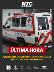 Ataque de lagarto en playa Caldera deja a una mujer herida