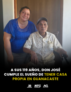 A sus 119 años, don José cumple el sueño de tener casa propia en Guanacaste