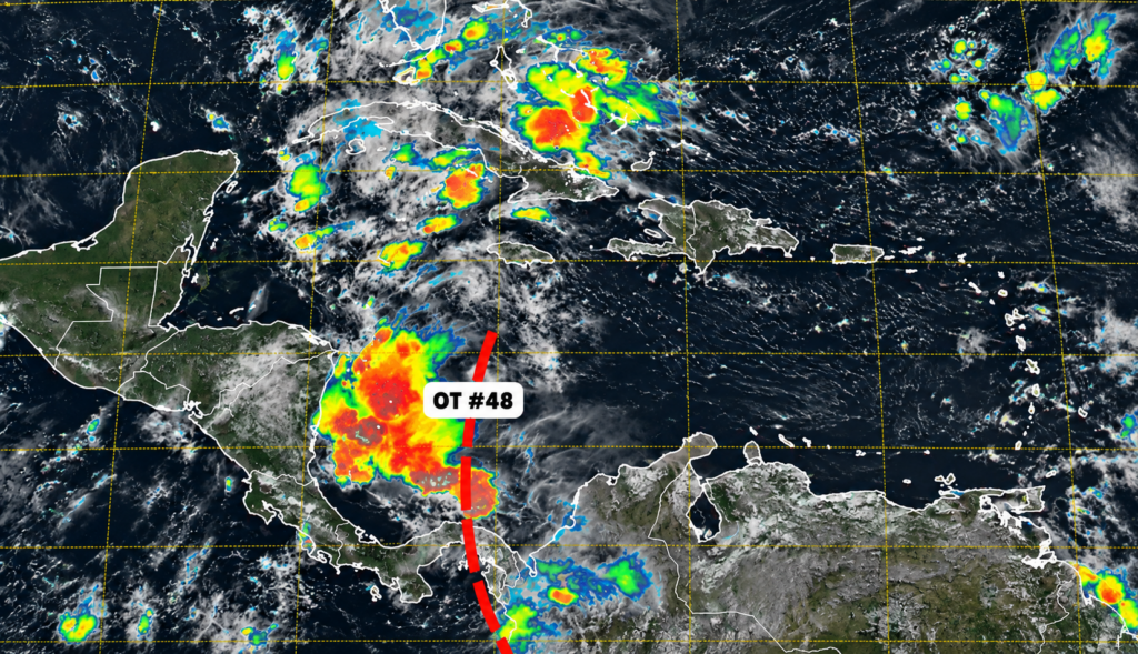 Onda tropical 48 reforzará las lluvias en Costa Rica
